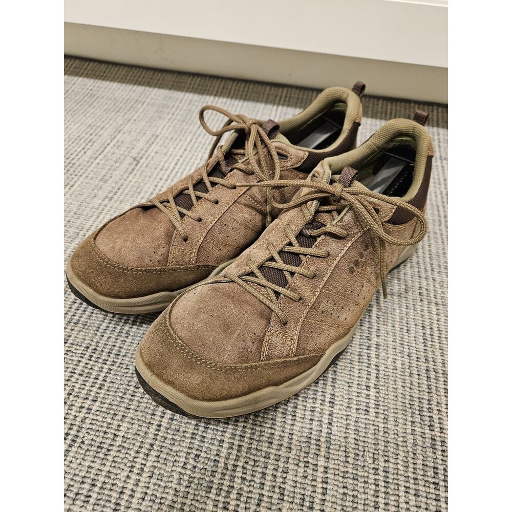 Ecco Sierra ll Oxford Shoes Receptor Hiking Brown Leather Mens Sz 45 US 11/11.5